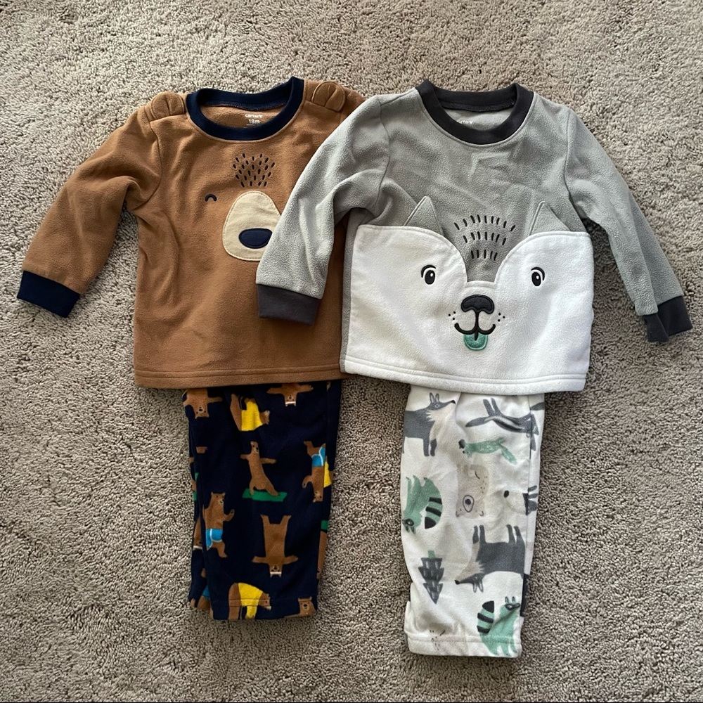 Carters Fleece Pajamas 18 months